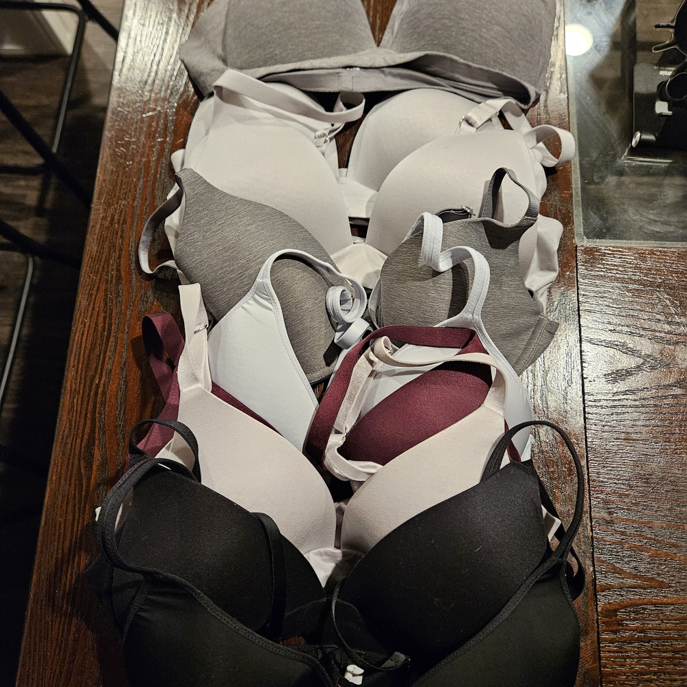 Aerie Multi-Color Bralette And bra Set In Black, Gray, Burgundy